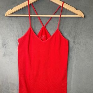 00s Charlotte Russe Red Ribbed Knit Tank
